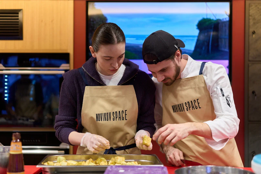 Фото с занятия базового кулинарного курса в Novikov School